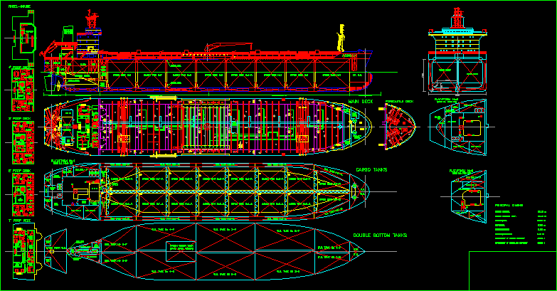 Oil Tanker 105 Feet DWG Block for AutoCAD • Designs CAD