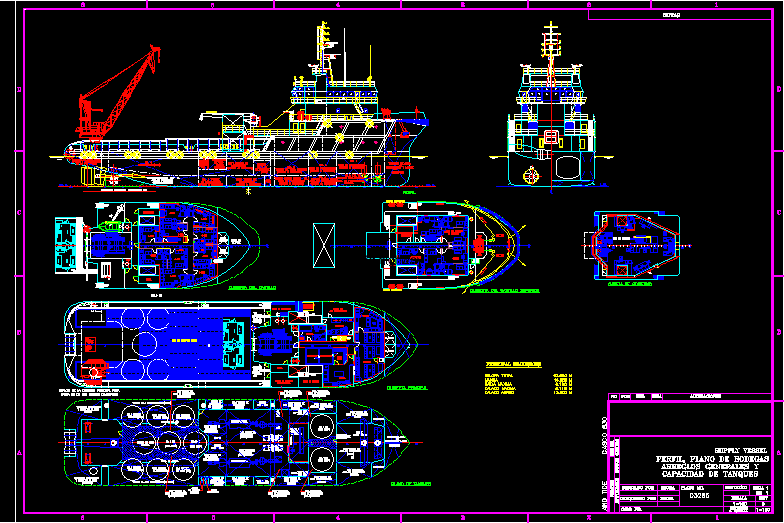 Oil Tender Supplier Ship DWG Plan for AutoCAD Designs CAD