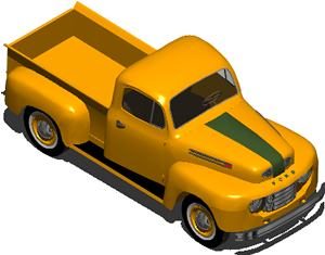 Old Van Ford 3D DWG Model for AutoCAD