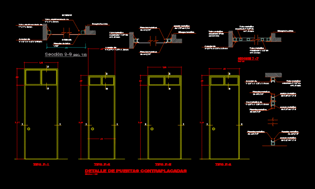 Openings – Doors DWG Detail for AutoCAD
