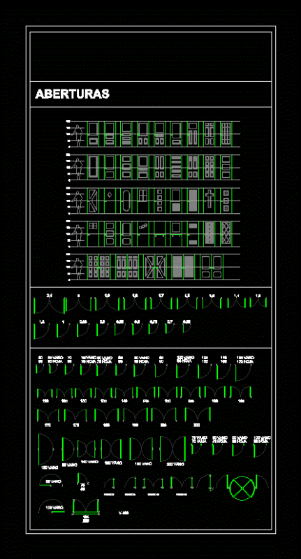 Openings (Doors) To Autocad DWG Block for AutoCAD