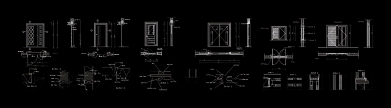 Openings – Doors Windows DWG Plan for AutoCAD