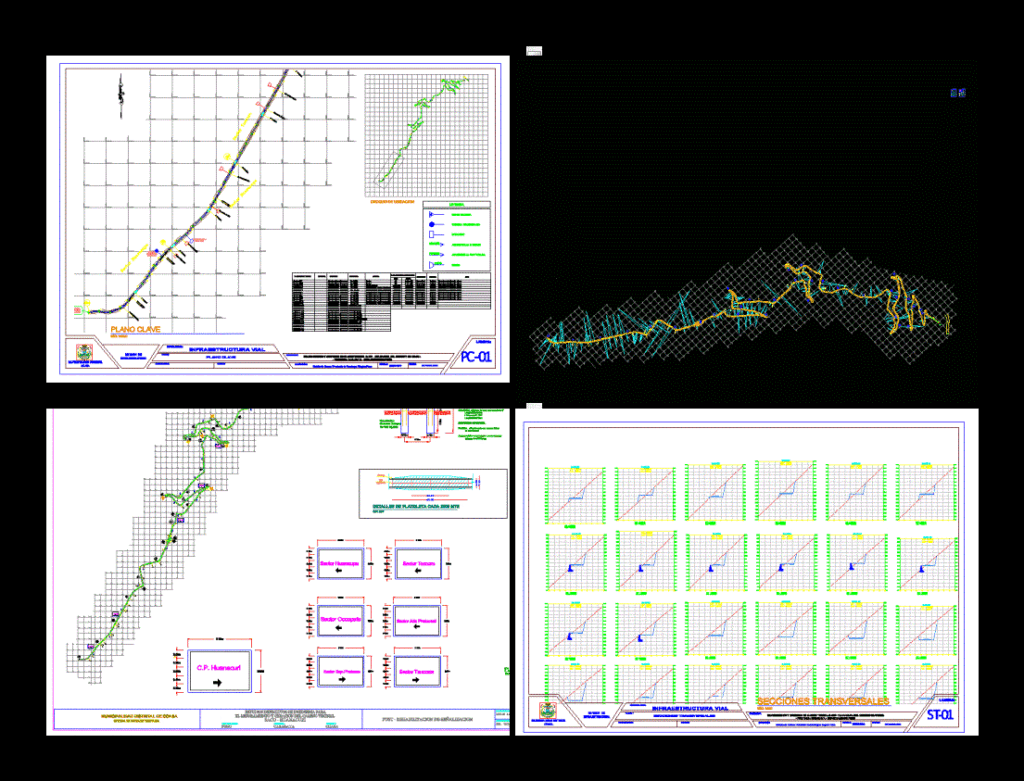 Open Road DWG Plan for AutoCAD