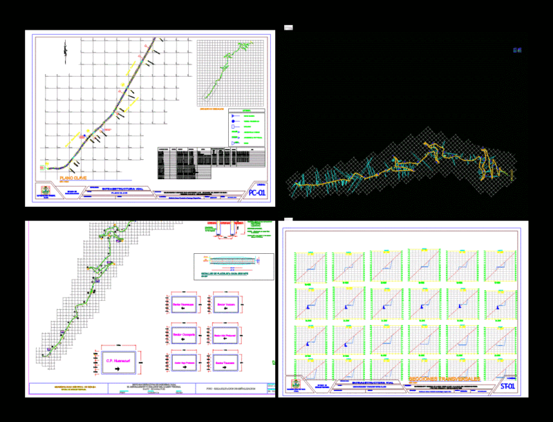 Open Road DWG Plan for AutoCAD