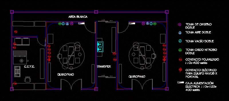 Operating Room Clinic DWG Section for AutoCAD