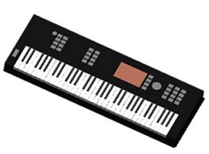 Electronic Keyboard 3D DWG Model for AutoCAD