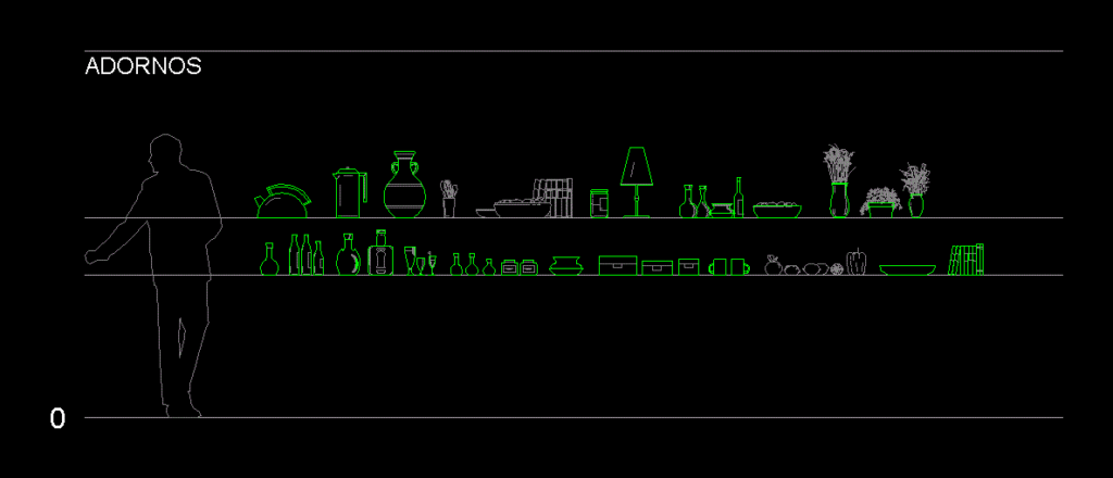 Ornaments 2D DWG Section for AutoCAD