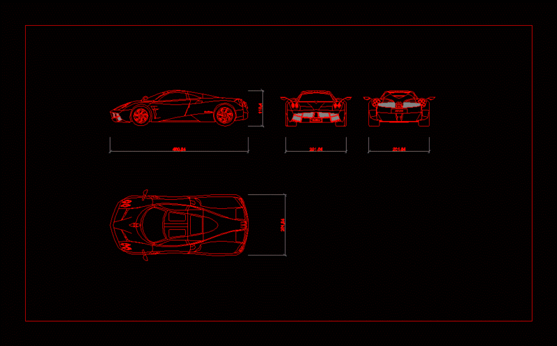 Pagani Huayra DWG Detail for AutoCAD