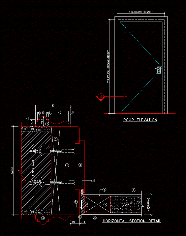 Paneled Door DWG Plan for AutoCAD