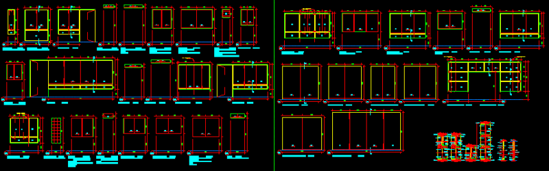 Panels And Windows Details DWG Detail for AutoCAD