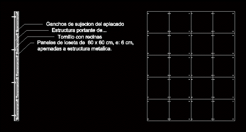 Panel Structure DWG Block for AutoCAD