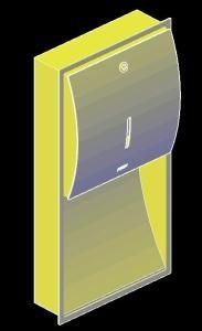 Papael Dispenser Gabienete – Public Toilet 3D DWG Model for AutoCAD