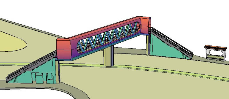 Pasarela – Footbridge DWG Block for AutoCAD