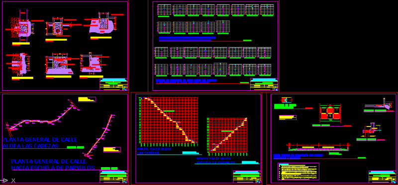 Paved Highway DWG Block for AutoCAD