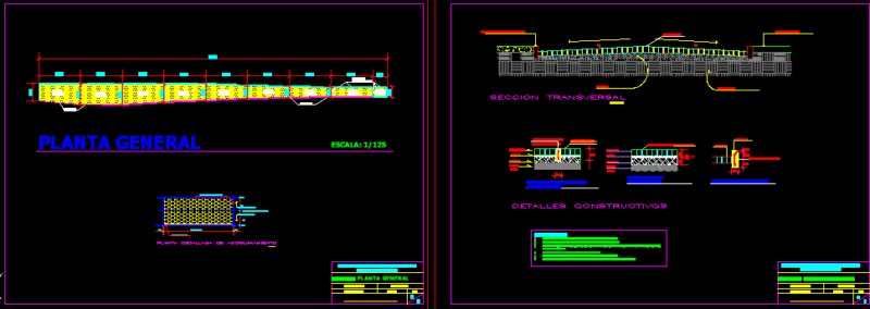 Paved Highway DWG Block for AutoCAD