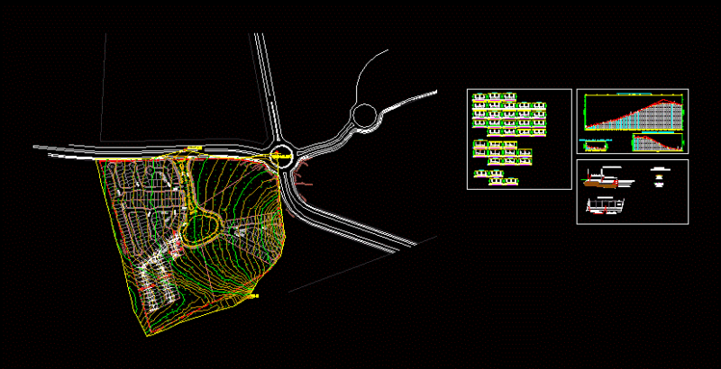Pavement Design DWG Section for AutoCAD