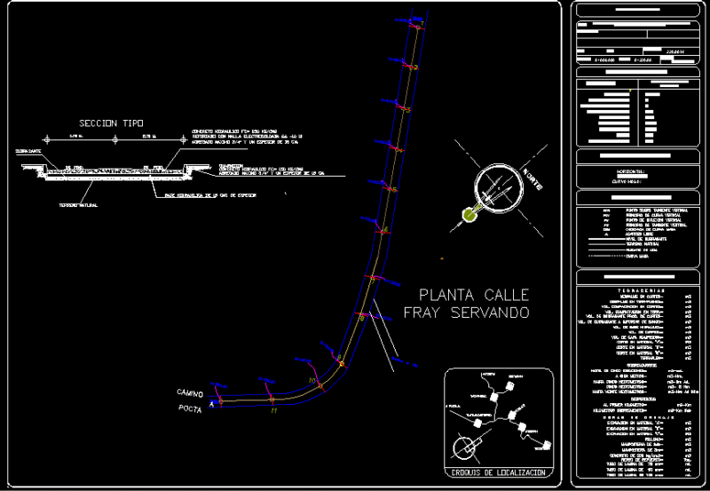 Pavement – Friar Street DWG Section for AutoCAD