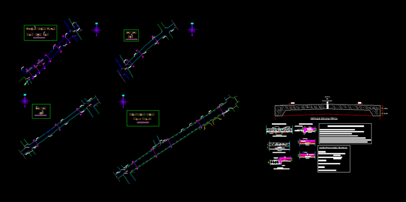 Paving Of Streets DWG Detail for AutoCAD