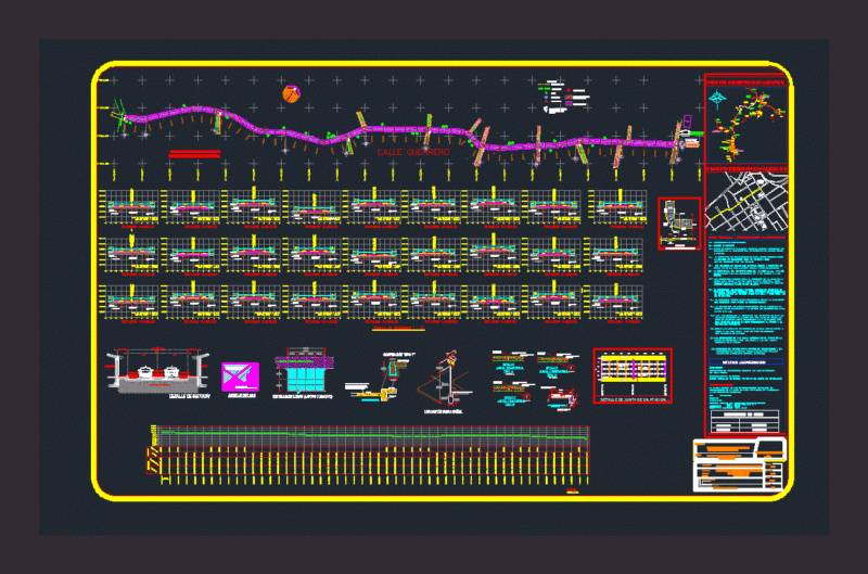 Paving Streets DWG Detail for AutoCAD