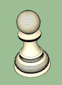 Pawn Chess 3D SKP Model for SketchUp