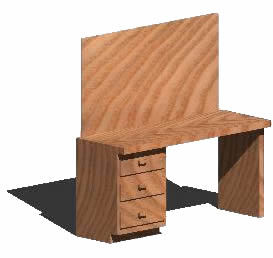 Single Pedestal Desk 3d Dwg Model For Autocad Designs Cad