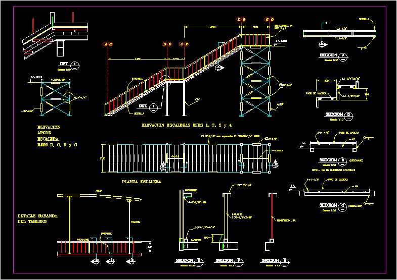 Peatonal Bridge DWG Section for AutoCAD • Designs CAD