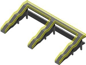 Peatonal Bridge 3D DWG Model for AutoCAD