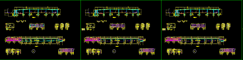 Pedestrian Bridge DWG Block for AutoCAD