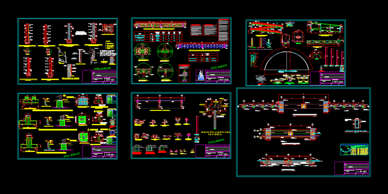 Pedestrian Bridge DWG Block for AutoCAD