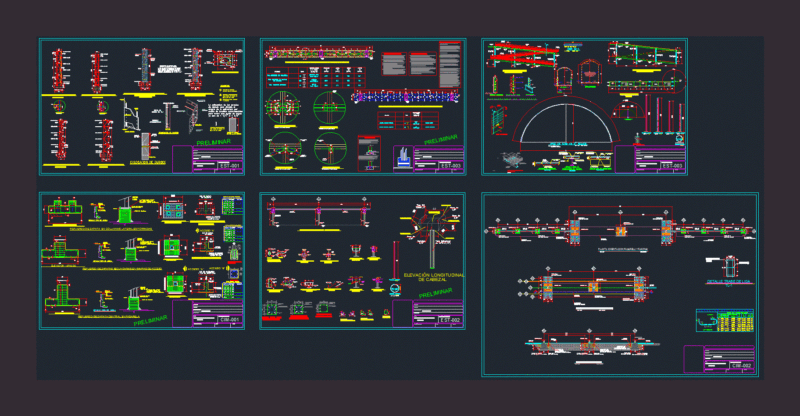 Pedestrian Bridge DWG Block for AutoCAD
