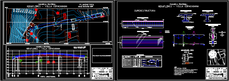 Pedestrian Bridge In Arch DWG Plan for AutoCAD