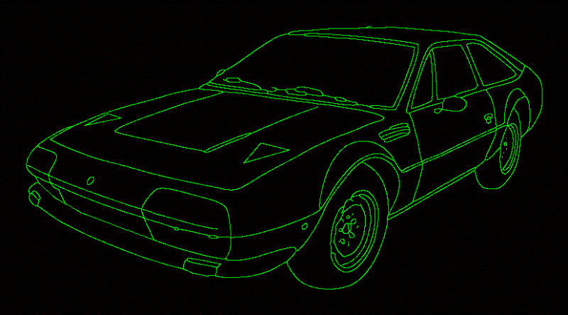 Perspective View Car 2D DWG Block for AutoCAD