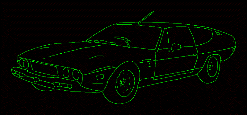 Perspective View Car 2D DWG Block for AutoCAD