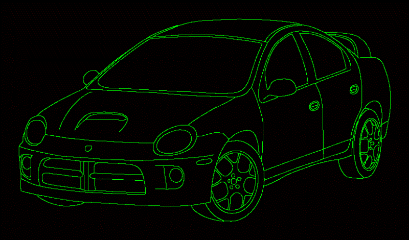 Perspective View Car 2D DWG Block for AutoCAD