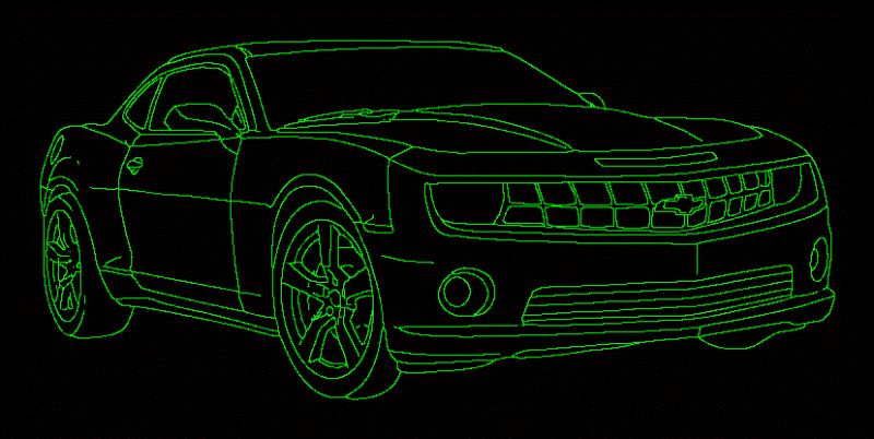 Perspective View Car 2D DWG Block for AutoCAD