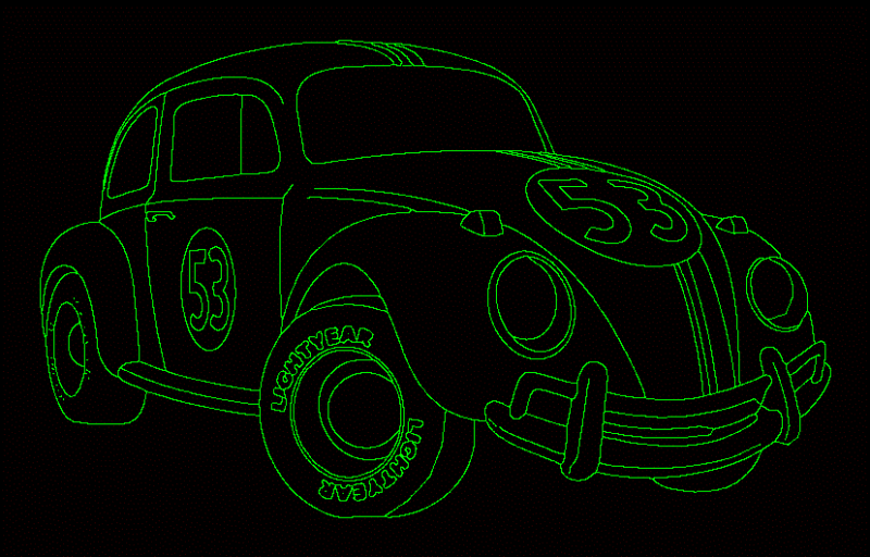 Perspective View Car 2D DWG Block for AutoCAD