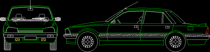 Peugeot 505 2D DWG Block for AutoCAD