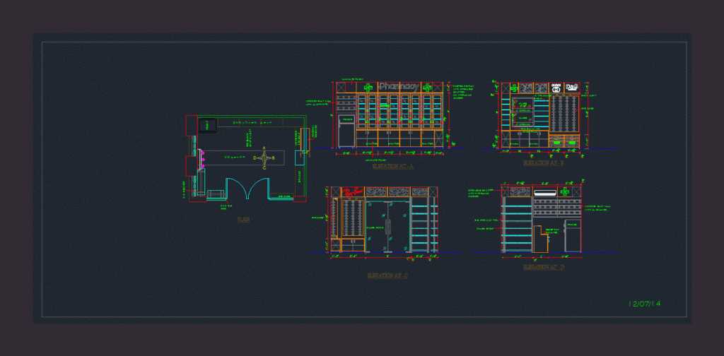 Pharmacy Storage Detail DWG Section for AutoCAD