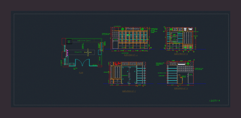 Pharmacy Storage Detail DWG Section for AutoCAD