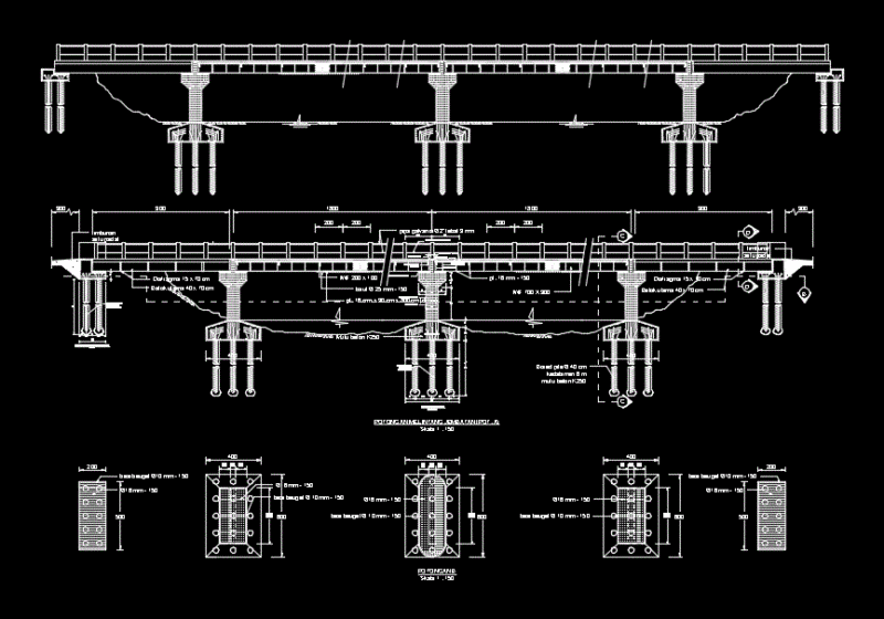 Plan Drawing (Composite Bridge) DWG Plan for AutoCAD