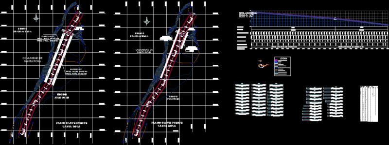 Planes River Defenses DWG Section for AutoCAD