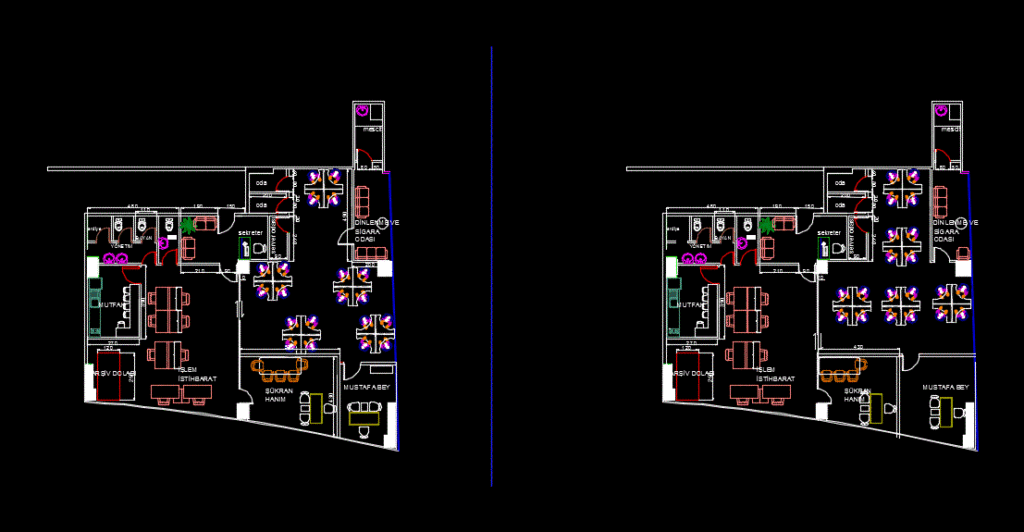 Plano Furniture – Office 2D DWG Block for AutoCAD