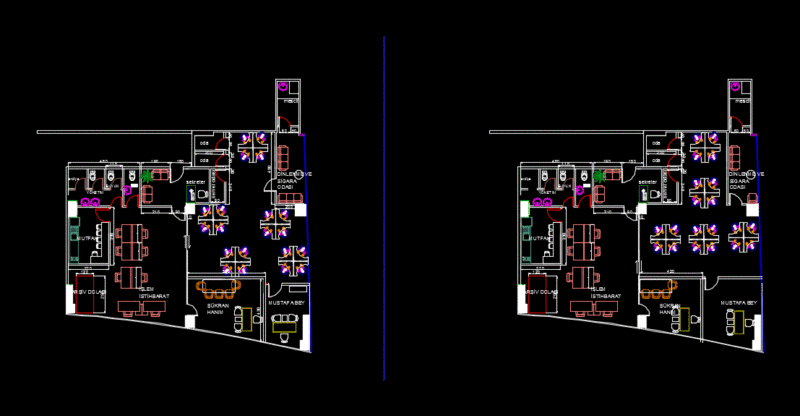 Plano Furniture – Office 2D DWG Block for AutoCAD