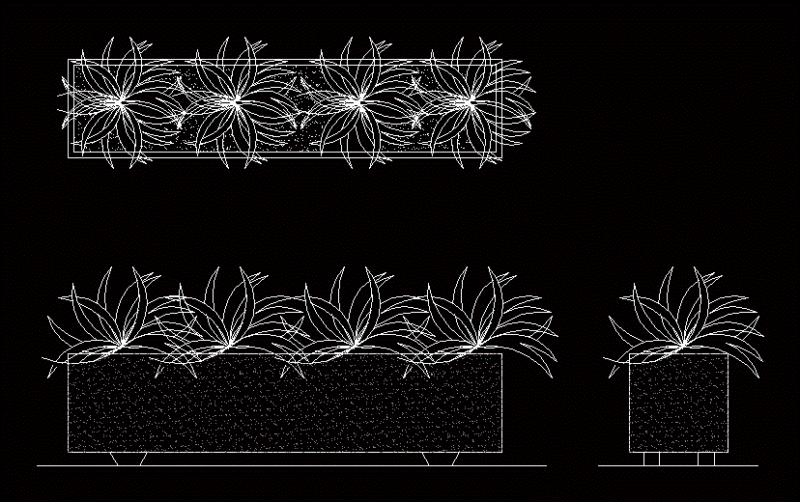 Planter Box DWG Plan for AutoCAD