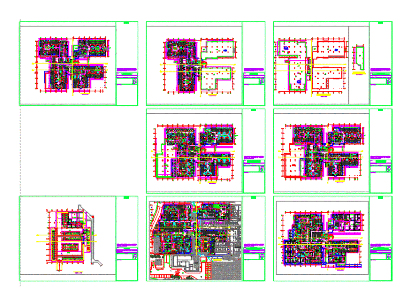 Plant Hospital 6 Levels DWG Block for AutoCAD