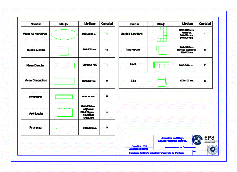 Plant Office DWG Block for AutoCAD