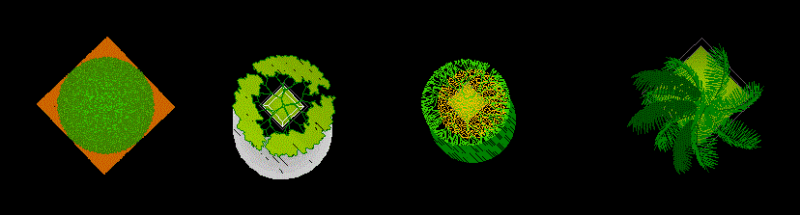 Plants With Textures 2D DWG Block for AutoCAD