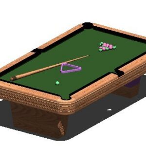 Pool Table 3D DWG Model for AutoCAD | Designs CAD