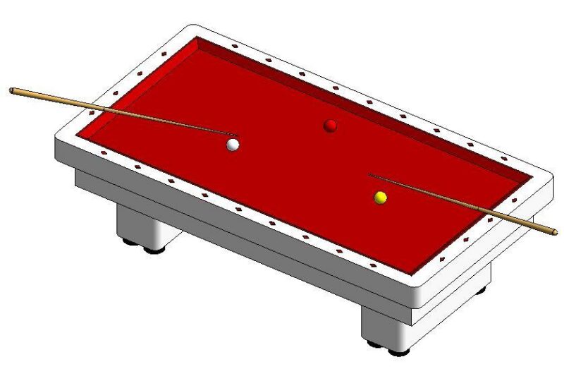 Pool Table 3D DWG Model for AutoCAD