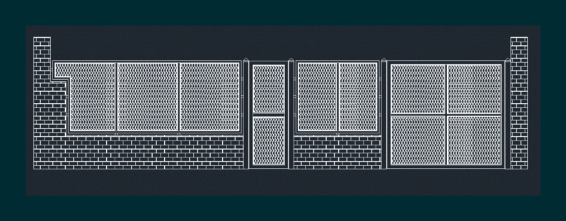 Porton Front DWG Block for AutoCAD